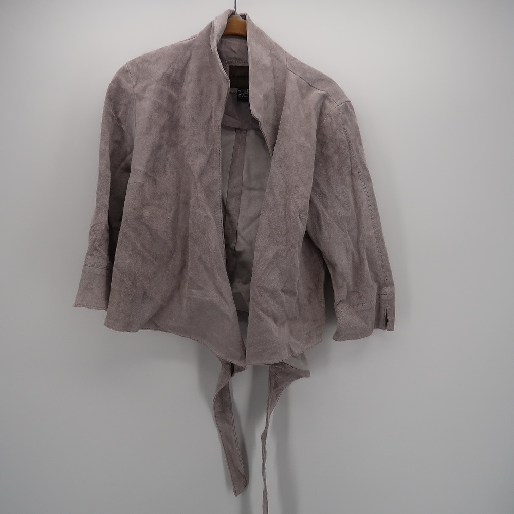 Brandon Thomas Cropped Bolero Cardigan Tie Front
